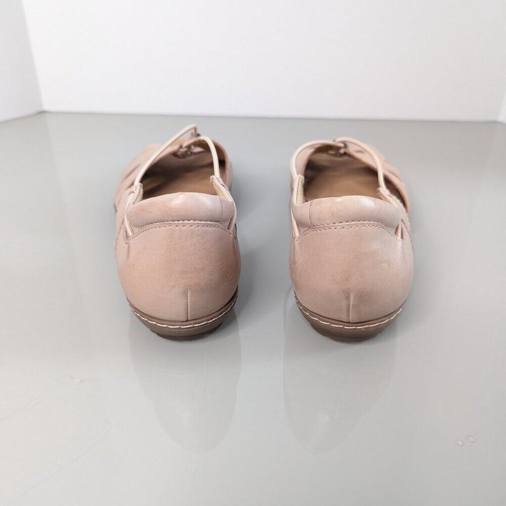 Earth Aloha Blush Pink Leather Open Toe Sandals Flat Strappy Slip On Size 10 - Picture 3 of 10
